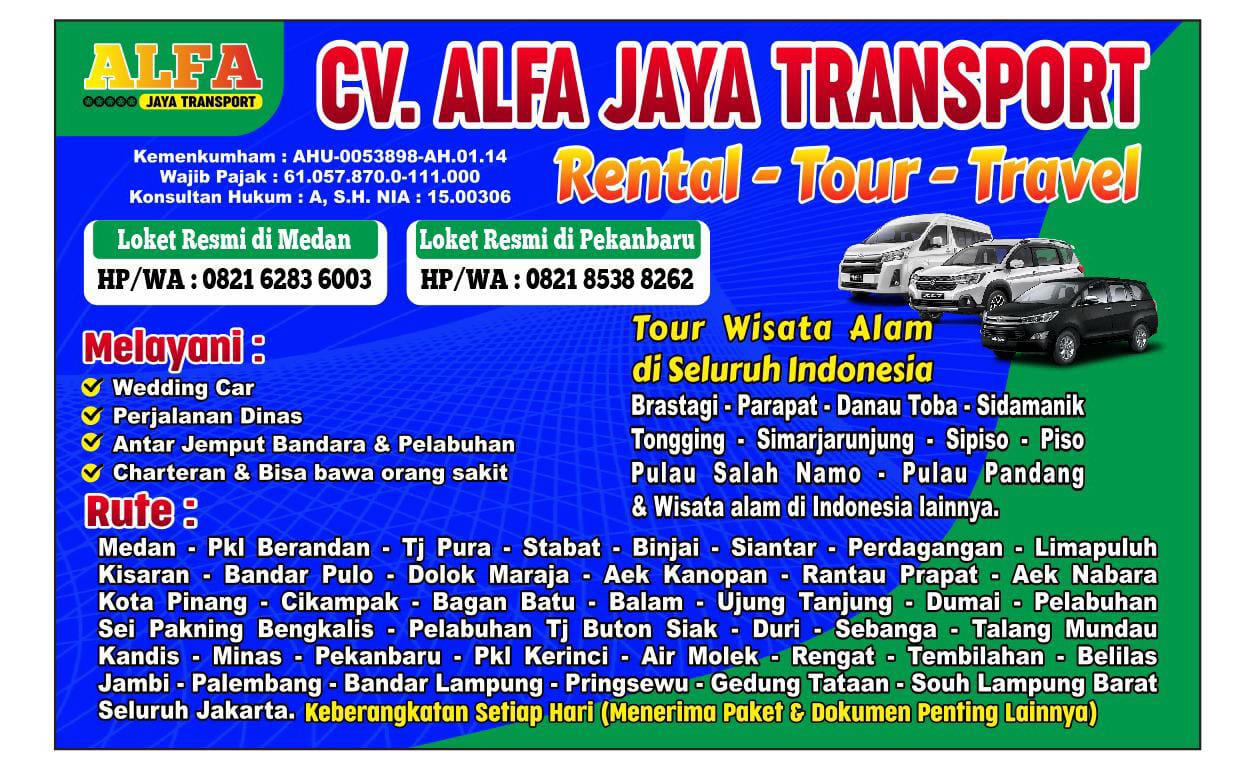 Travel Medan Dumai Pekanbaru Terbaik Hub 082162836003