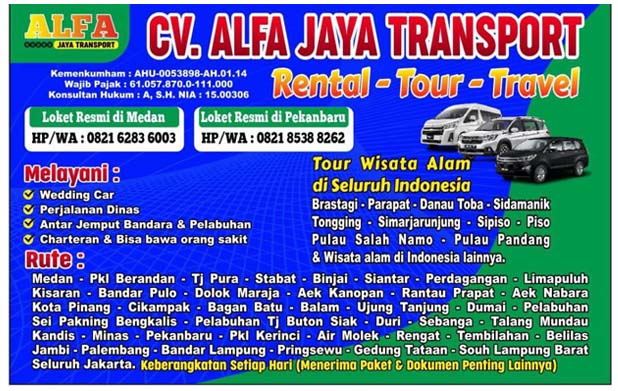 travel medan pekanbaru